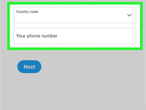 Now, X will request your Country Code and your Phone Number.
